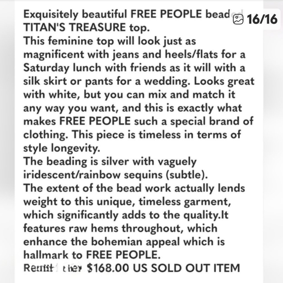 FREE PEOPLE Titan's Treasure Boho Angel Mint Green Embellished Tunic NWOT RARE - Picture 16 of 16